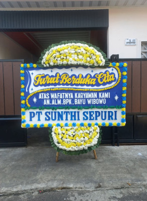 Papan Bunga Duka di Sei Kepayang Timur